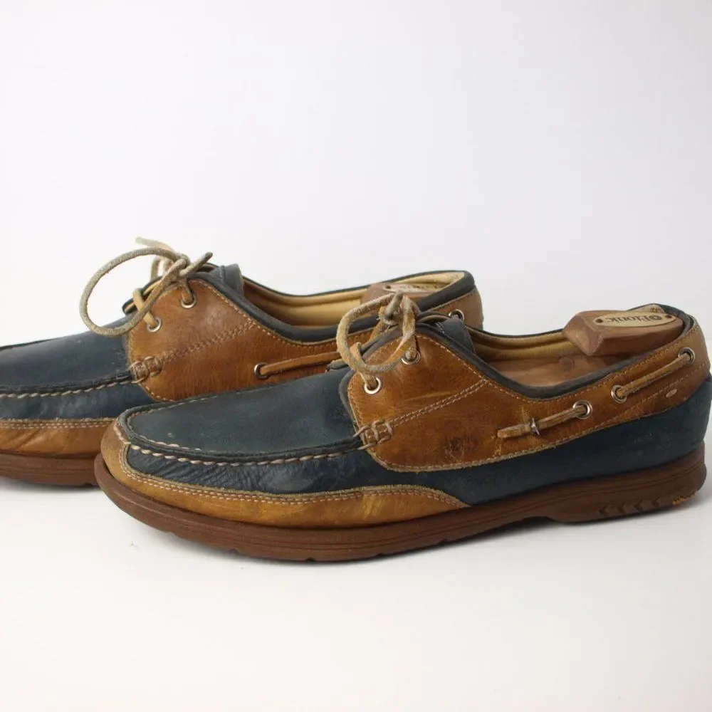 Johnston &‎ Murphy Brown & Blue Deck Shoes Size 8.5